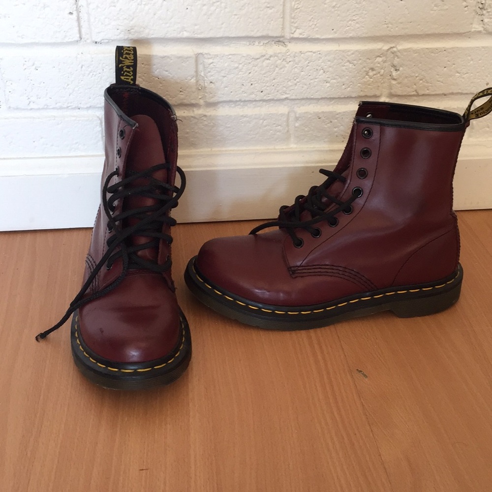 Cherry red Dr. Martens